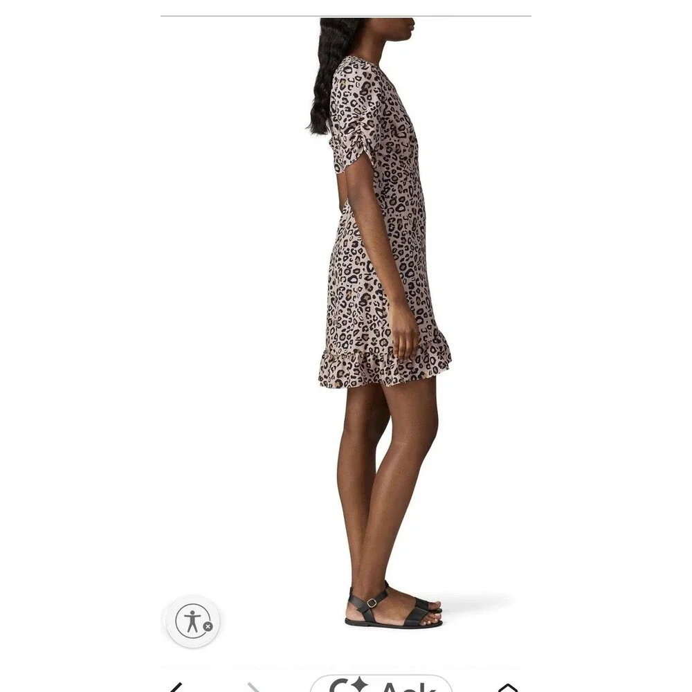 Sanctuary Leopard Wrap Mini Dress Size M